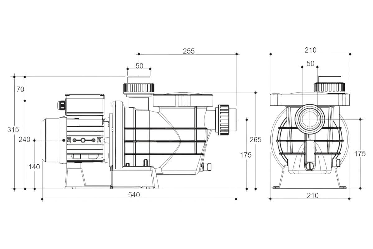 Насос с префильтром 14,9м3/ч Gemas STREAMER MINI Н=10 0,75кВт 230В (0111STRM100M)